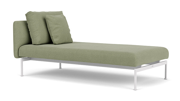 Barlow Tyrie Layout Deep Seating Single Lounger – Doppelsitz mit Einzellehne – mit Kissen