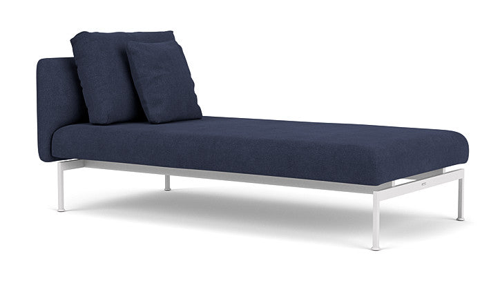Barlow Tyrie Layout Deep Seating Single Lounger – Doppelsitz mit Einzellehne – mit Kissen