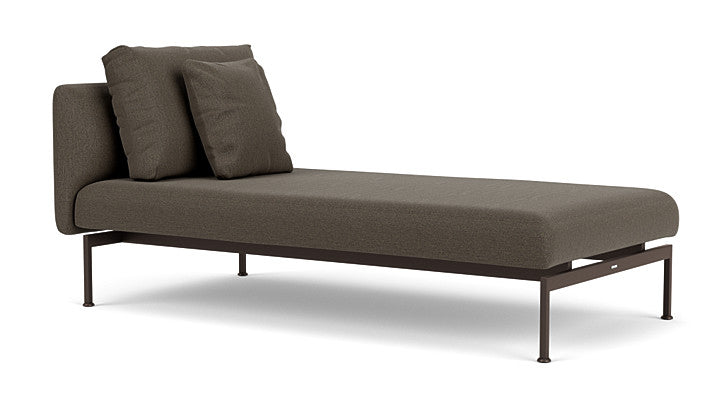 Barlow Tyrie Layout Deep Seating Single Lounger – Doppelsitz mit Einzellehne – mit Kissen