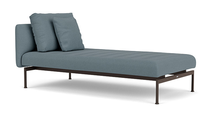Barlow Tyrie Layout Deep Seating Single Lounger – Doppelsitz mit Einzellehne – mit Kissen