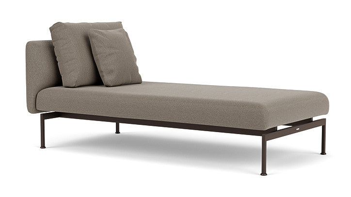 Barlow Tyrie Layout Deep Seating Single Lounger – Doppelsitz mit Einzellehne – mit Kissen