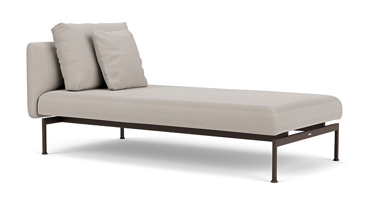 Barlow Tyrie Layout Deep Seating Single Lounger – Doppelsitz mit Einzellehne – mit Kissen