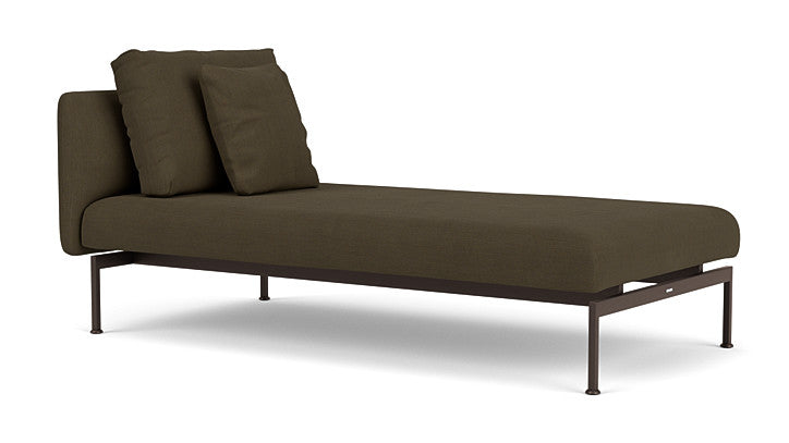 Barlow Tyrie Layout Deep Seating Single Lounger – Doppelsitz mit Einzellehne – mit Kissen