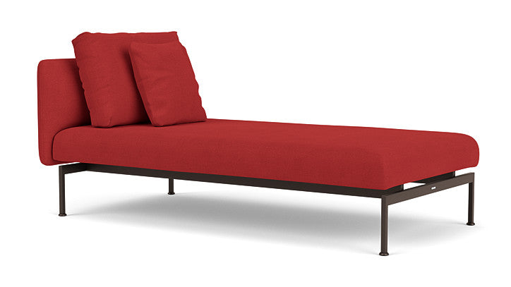 Barlow Tyrie Layout Deep Seating Single Lounger – Doppelsitz mit Einzellehne – mit Kissen