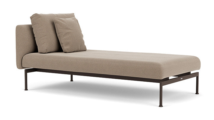Barlow Tyrie Layout Deep Seating Single Lounger – Doppelsitz mit Einzellehne – mit Kissen