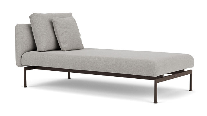 Barlow Tyrie Layout Deep Seating Single Lounger – Doppelsitz mit Einzellehne – mit Kissen