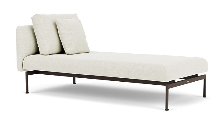 Barlow Tyrie Layout Deep Seating Single Lounger – Doppelsitz mit Einzellehne – mit Kissen