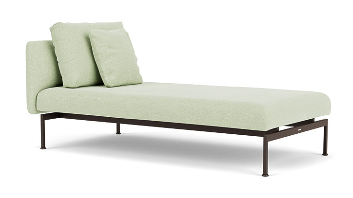 Barlow Tyrie Layout Deep Seating Single Lounger – Doppelsitz mit Einzellehne – mit Kissen