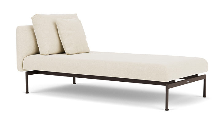Barlow Tyrie Layout Deep Seating Single Lounger – Doppelsitz mit Einzellehne – mit Kissen