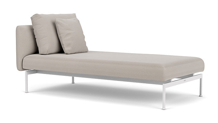 Barlow Tyrie Layout Deep Seating Single Lounger – Doppelsitz mit Einzellehne – mit Kissen