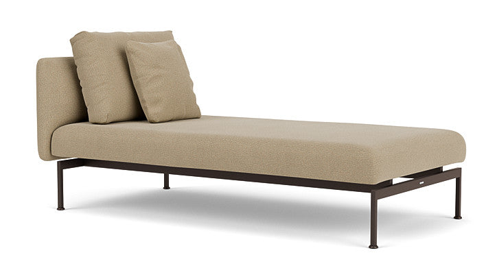 Barlow Tyrie Layout Deep Seating Single Lounger – Doppelsitz mit Einzellehne – mit Kissen