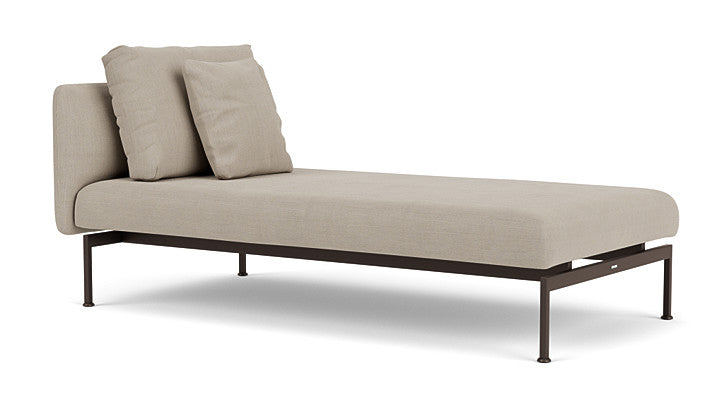 Barlow Tyrie Layout Deep Seating Single Lounger – Doppelsitz mit Einzellehne – mit Kissen