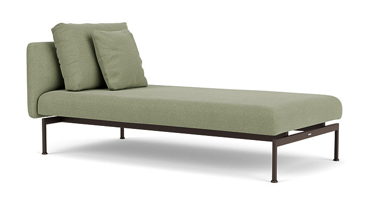 Barlow Tyrie Layout Deep Seating Single Lounger – Doppelsitz mit Einzellehne – mit Kissen
