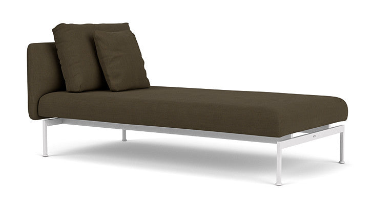 Barlow Tyrie Layout Deep Seating Single Lounger – Doppelsitz mit Einzellehne – mit Kissen