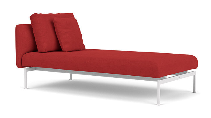 Barlow Tyrie Layout Deep Seating Single Lounger – Doppelsitz mit Einzellehne – mit Kissen