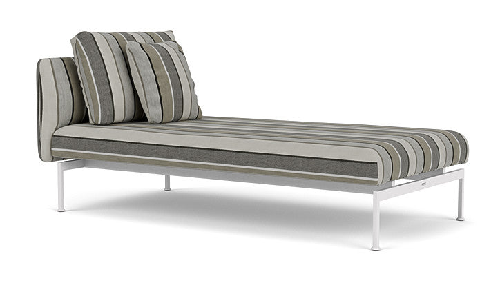 Barlow Tyrie Layout Deep Seating Single Lounger – Doppelsitz mit Einzellehne – mit Kissen