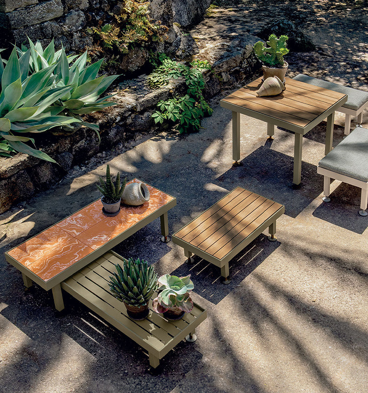 Ethimo Seeds Table repas 80x80cm