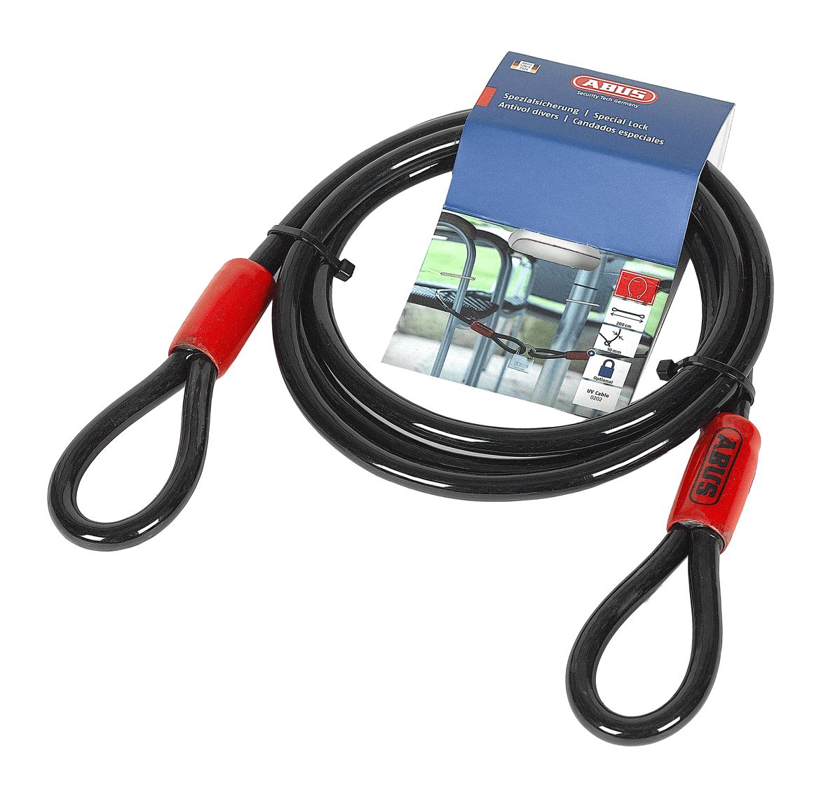 Abus Cobra UV Cable antivol avec gaine plastique noir