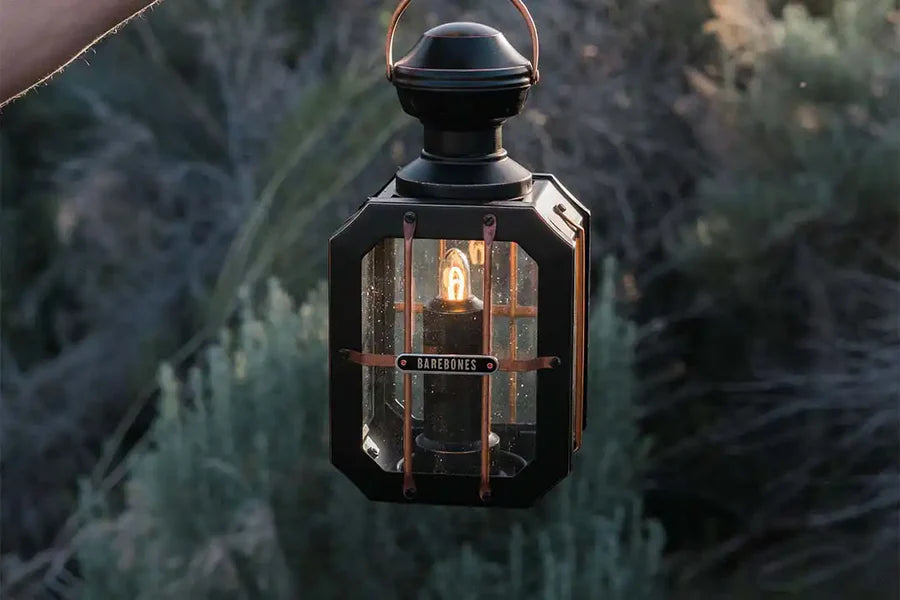 Barebones Box Candle Lantern portable
