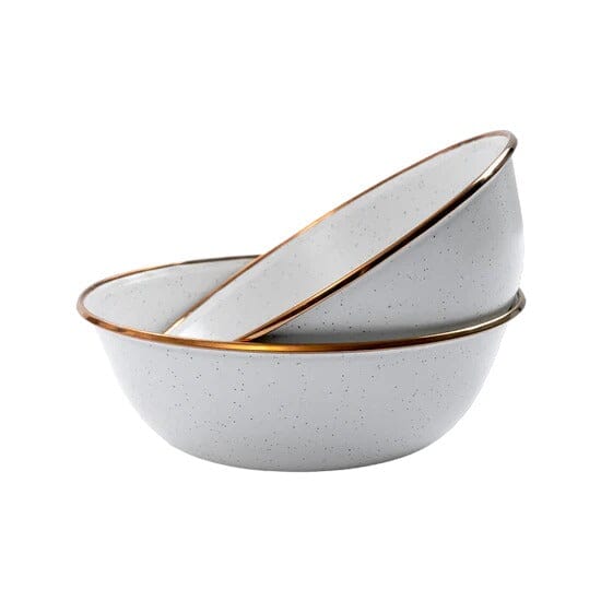 Barebones Enamel Bowl Set Ensemble de 2 bols Eggshell