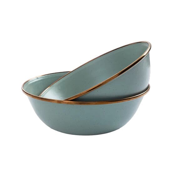 Barebones Enamel Bowl Set Ensemble de 2 bols Mint