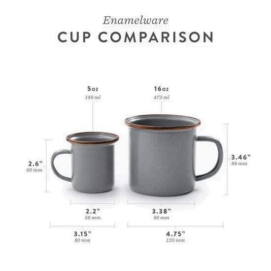 Barebones Enamel Cup Set Ensemble de 2 tasses 473ml