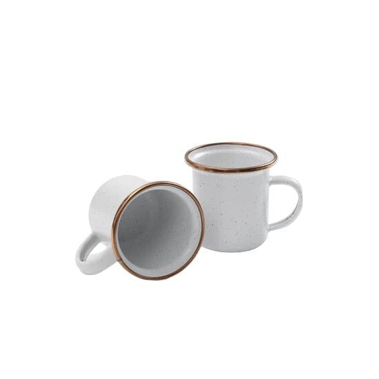 Barebones Enamel Espresso Cup Set Ensemble de 2 tasses espresso 148ml Eggshell