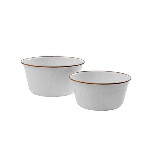 Barebones Enamel Mixing Bowl Set Ensemble de 2 bols