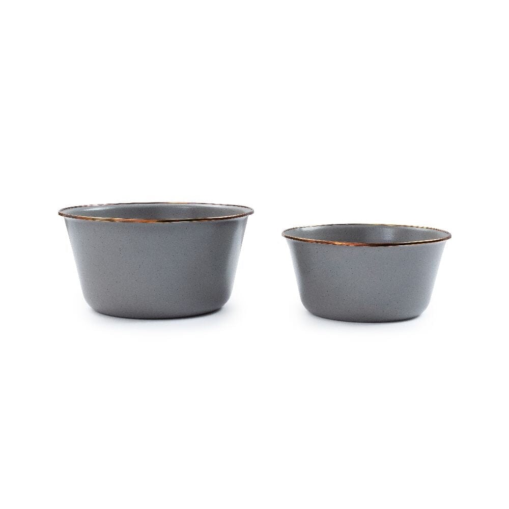 Barebones Enamel Mixing Bowl Set Ensemble de 2 bols Slate Grey
