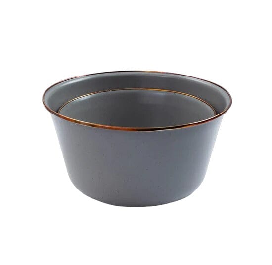 Barebones Enamel Mixing Bowl Set Ensemble de 2 bols Slate Grey