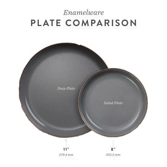 Barebones Enamel Salad Plate Set de 2 assiettes Ø20.3cm
