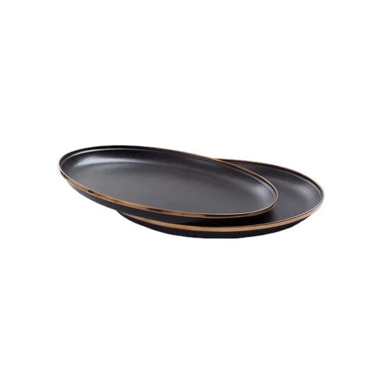 Barebones Enamel Salad Plate Set de 2 assiettes Ø20.3cm Charcoal