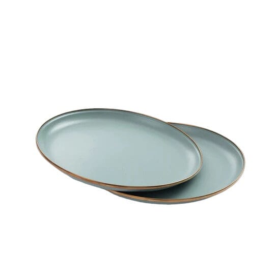 Barebones Enamel Salad Plate Set de 2 assiettes Ø20.3cm Mint
