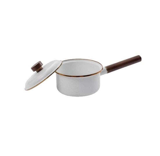 Barebones Enamel Saucepan Casserole Eggshell
