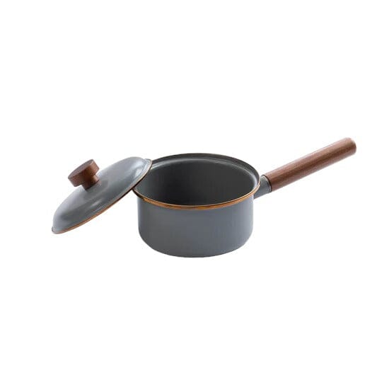Barebones Enamel Saucepan Casserole Slate Grey