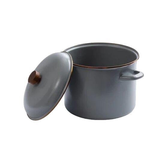 Barebones Enamel Stock Pot Marmite Slate Grey