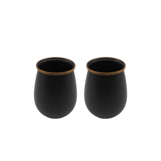 Barebones Enamel Tumbler Set Ensemble de 2 gobelets 473ml Charcoal