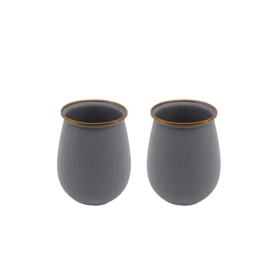 Barebones Enamel Tumbler Set Ensemble de 2 gobelets 473ml Slate Grey