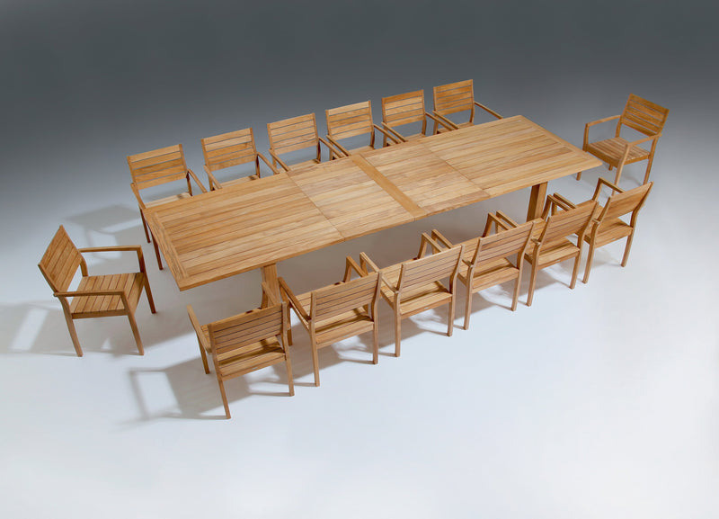 Barlow Tyrie Apex Table 390 à rallonges (268–392x119cm) 