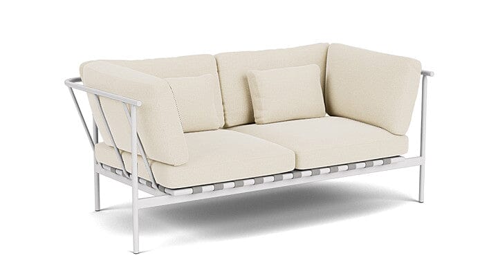 Barlow Tyrie Around Deep Seating Canapé 2 places accoudoirs alu avec coussins Armature Artic White Canvas 5453V Laminé Waterproof