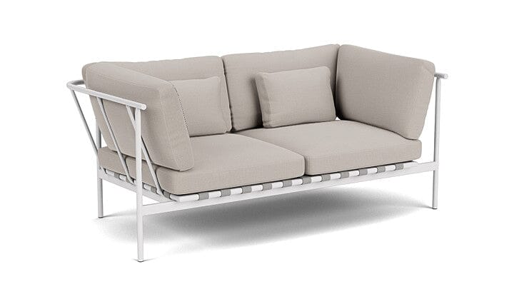 Barlow Tyrie Around Deep Seating Canapé 2 places accoudoirs alu avec coussins Armature Artic White Chalk 10152V Laminé Waterproof