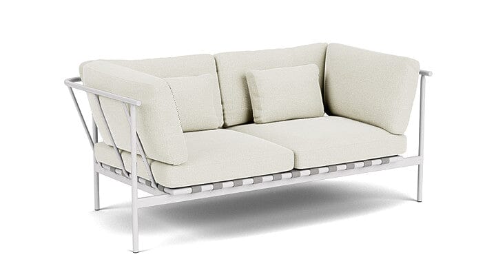 Barlow Tyrie Around Deep Seating Canapé 2 places accoudoirs alu avec coussins Armature Artic White Marble 3966V Laminé Waterproof