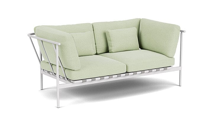 Barlow Tyrie Around Deep Seating Canapé 2 places accoudoirs alu avec coussins Armature Artic White Mint 3967V Laminé Waterproof