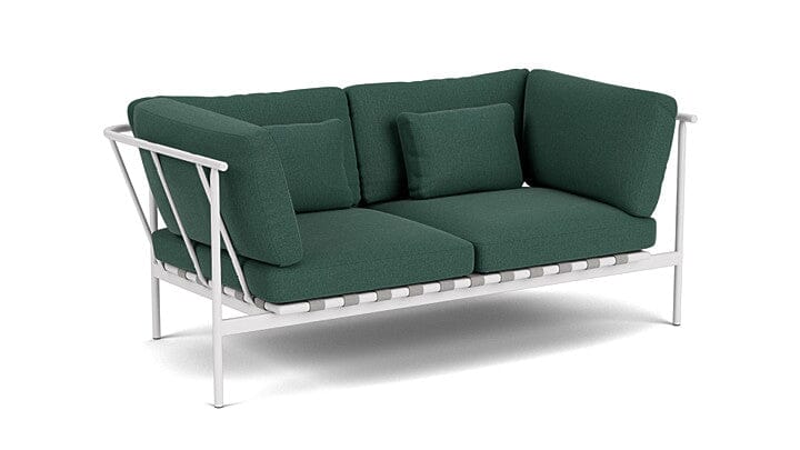 Barlow Tyrie Around Deep Seating Canapé 2 places accoudoirs alu avec coussins Armature Artic White Natte Ivy 10232V Laminé Waterproof