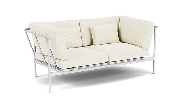 Barlow Tyrie Around Deep Seating Canapé 2 places accoudoirs alu avec coussins Armature Artic White Natural 5404V Laminé Waterproof