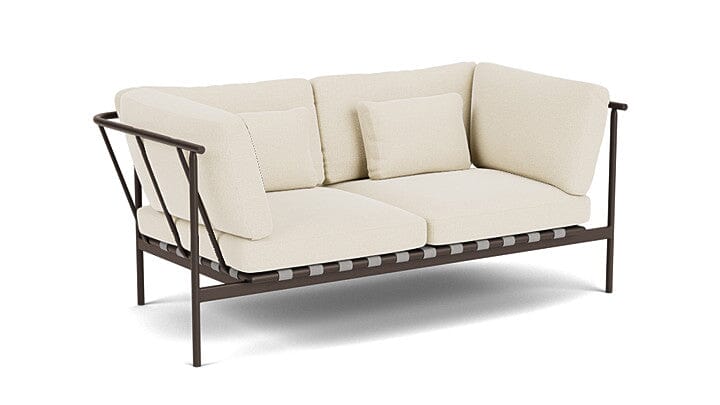 Barlow Tyrie Around Deep Seating Canapé 2 places accoudoirs alu avec coussins Armature Forge Grey Canvas 5453V Laminé Waterproof