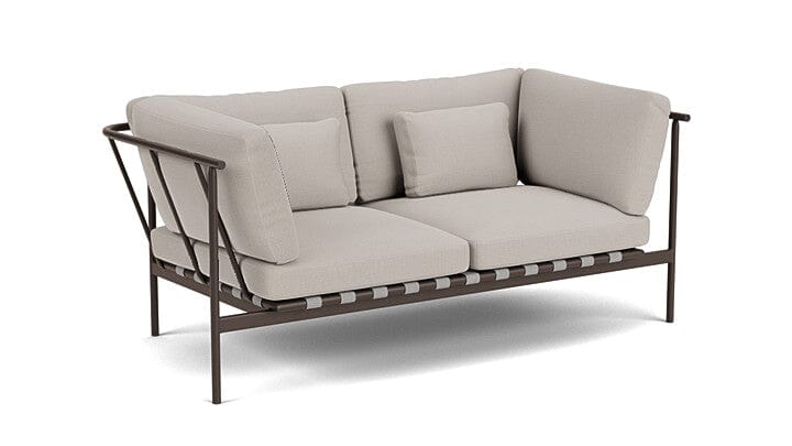 Barlow Tyrie Around Deep Seating Canapé 2 places accoudoirs alu avec coussins Armature Forge Grey Chalk 10152