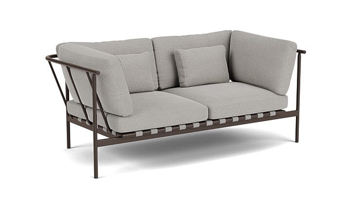 Barlow Tyrie Around Deep Seating Canapé 2 places accoudoirs alu avec coussins Armature Forge Grey Lead Chine 3756V Laminé Waterproof