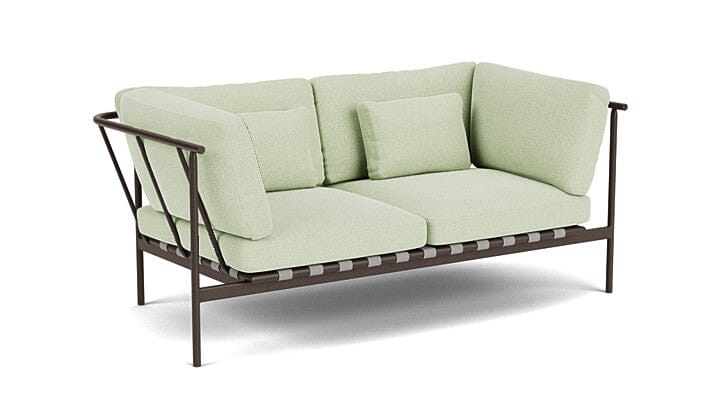 Barlow Tyrie Around Deep Seating Canapé 2 places accoudoirs alu avec coussins Armature Forge Grey Mint 3967V Laminé Waterproof