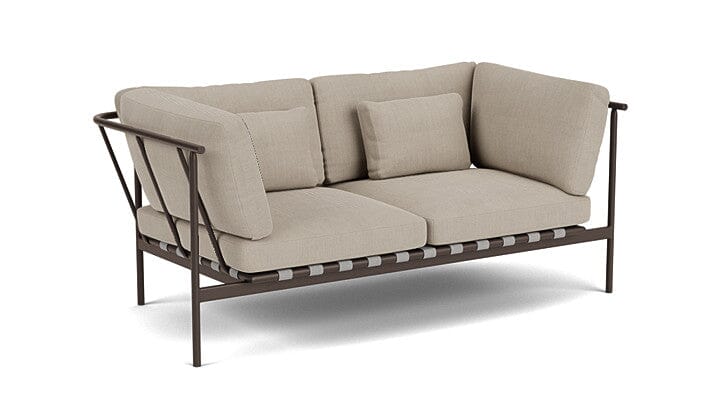Barlow Tyrie Around Deep Seating Canapé 2 places accoudoirs alu avec coussins Armature Forge Grey Stone 3988